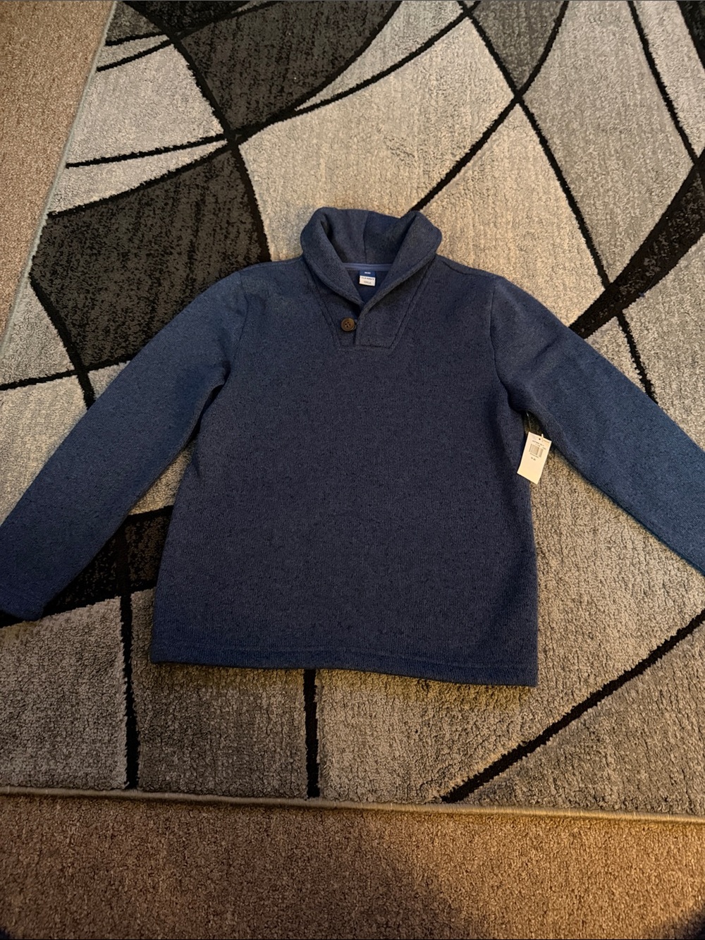 Old Navy Boys' Shawl Collar Sweater - Navy Blue